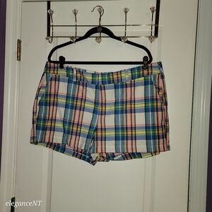 GAP  Pink/Blue Plaid Khaki Lightweight  Summer Shorts Sz: 16 NWT